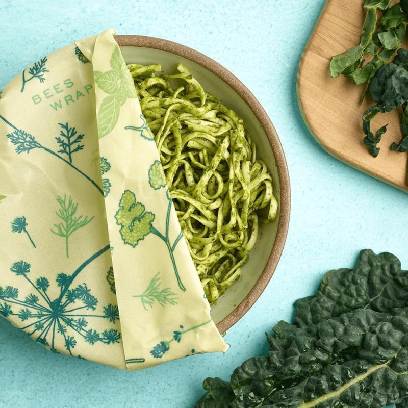 Bee's Wrap Vegan Beeswax Wraps for Food - Cut to Size 14x52" Wax Paper Roll - Made in USA Reusable Waxed Paper Bowl Covers, Organic Eco-Friendly Alternative to Aluminum Foil, Herb Garden - Image 3